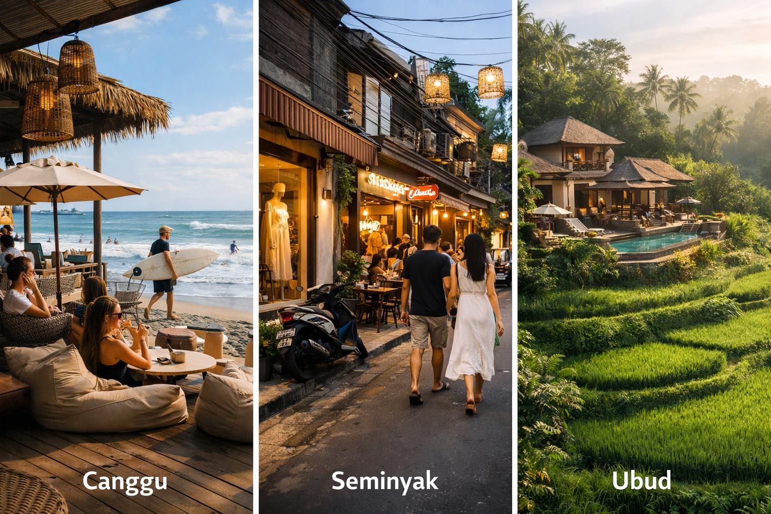 pelajari investasi real estate di bali dengan perbandingan mendalam antara canggu, seminyak, dan ubud untuk pilihan properti terbaik dan potensi keuntungan maksimal.